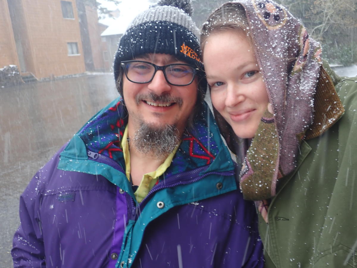 Getting snowed on in Mammoth, September 2017